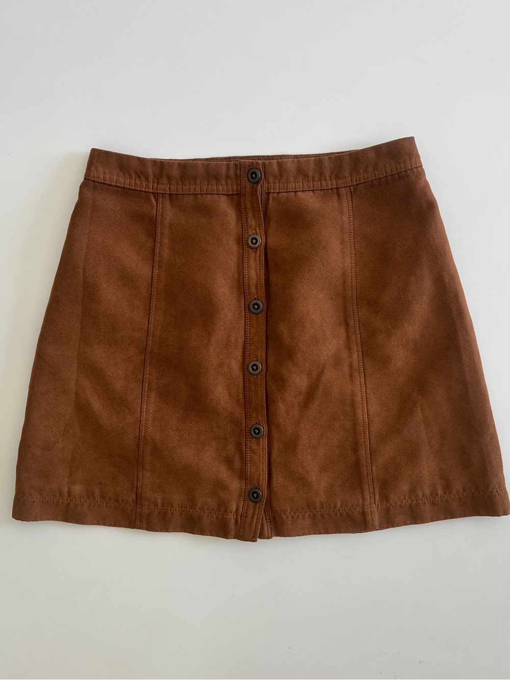 Hollister Brown Button-Front Mini Skirt